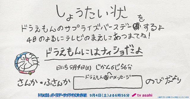「哆啦A梦」官方发布生日贺图-皮皮兔动漫