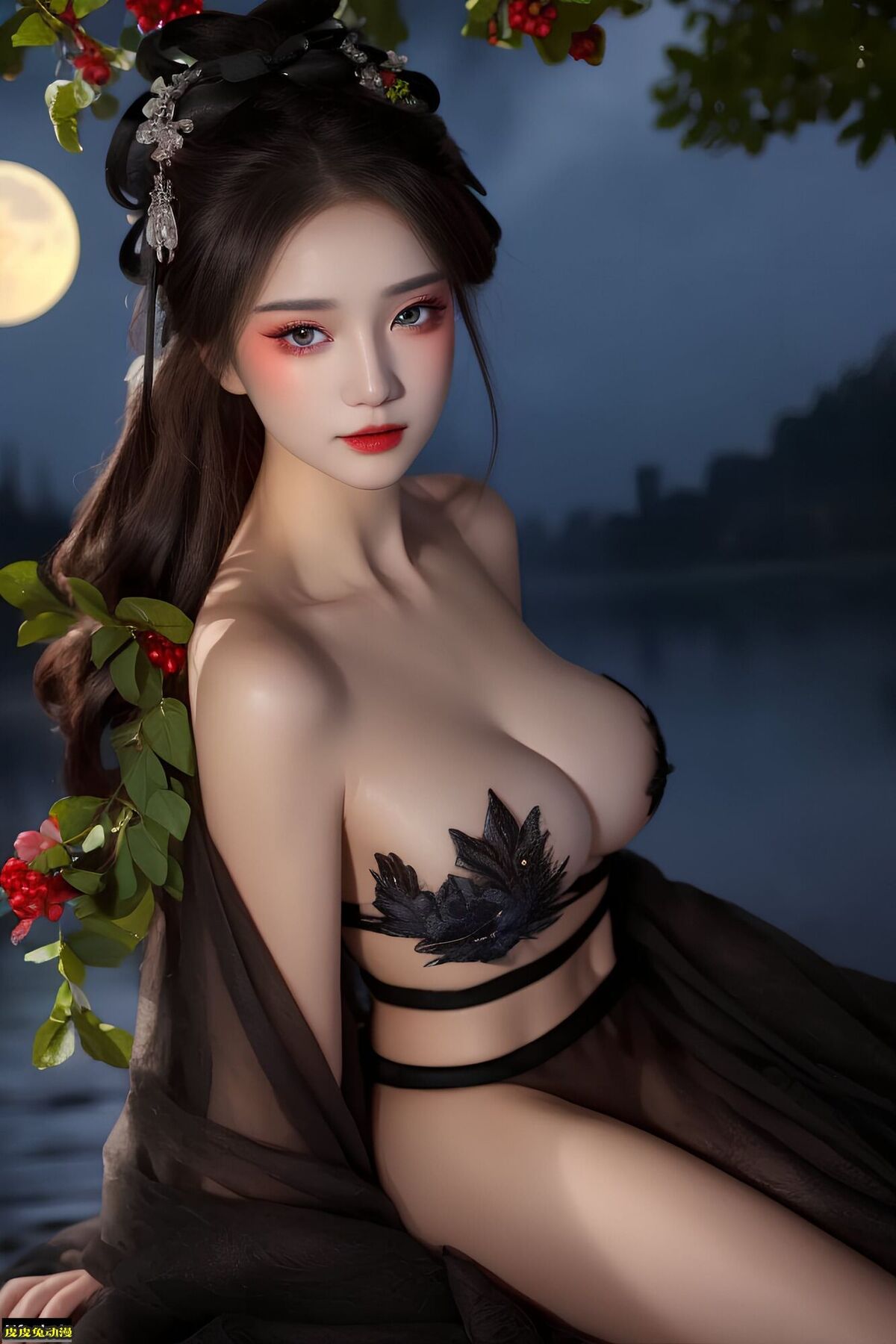 【AI艺术】AI Chinese Dress topic: 共婵娟 <21P>-皮皮兔动漫