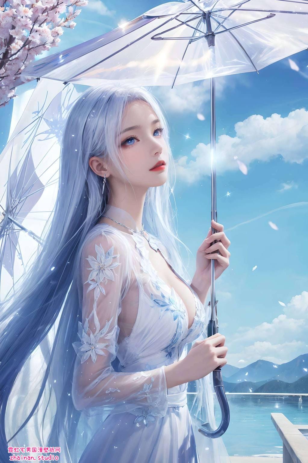 斗罗大陆凌落宸横屏高清壁纸图片:超还原AI绘画国漫女主免费壁纸秀