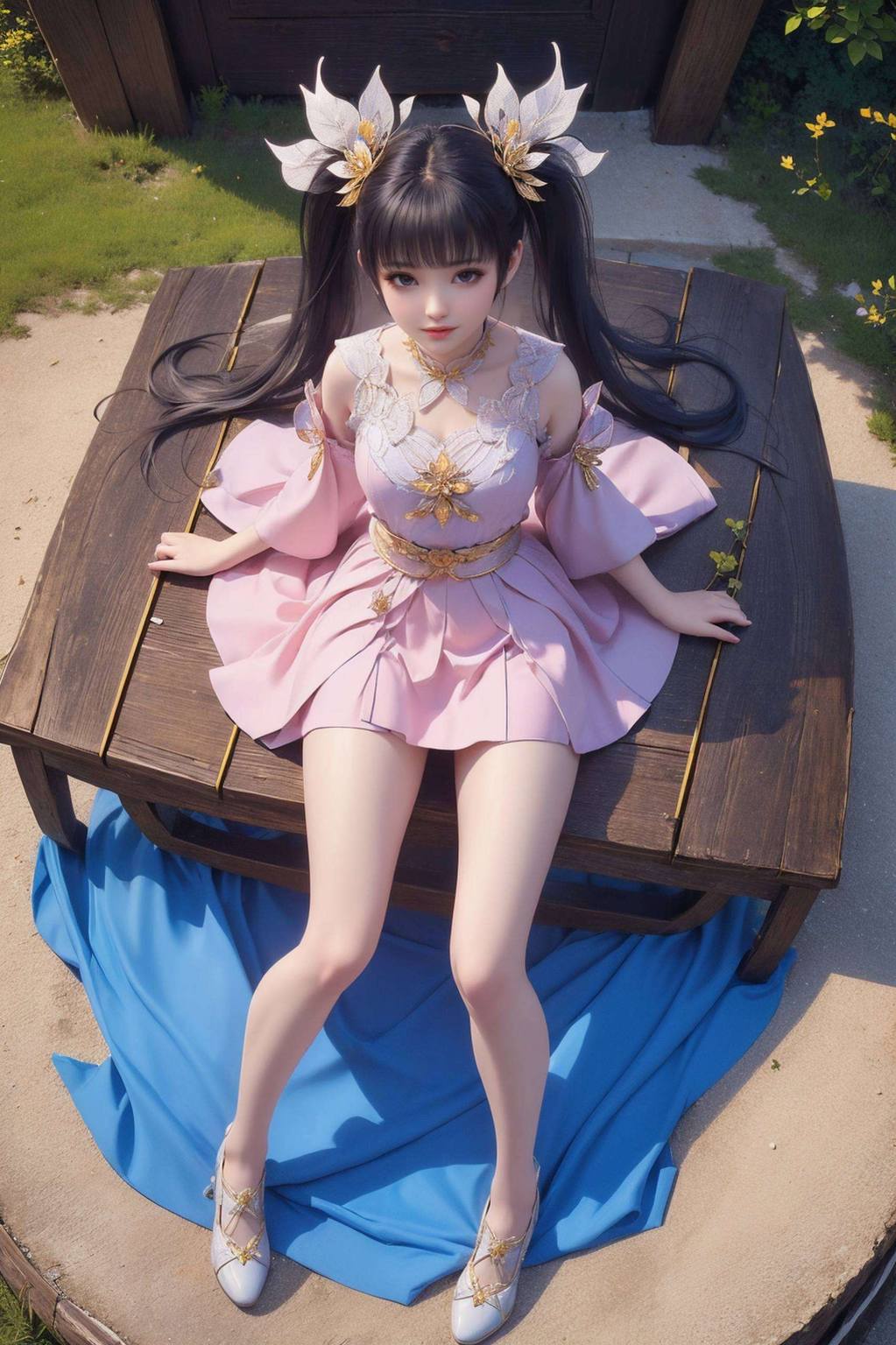 免费紫妍壁纸:ai绘画角色体态素材完美像素ipad桌面背景