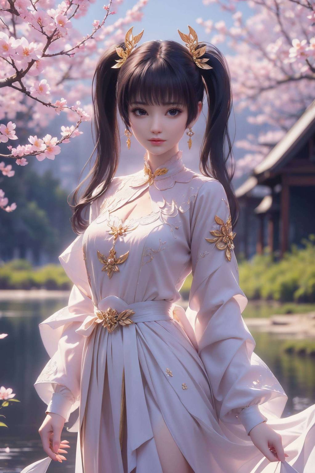 免费紫妍壁纸:ai绘画角色体态素材完美像素ipad桌面背景