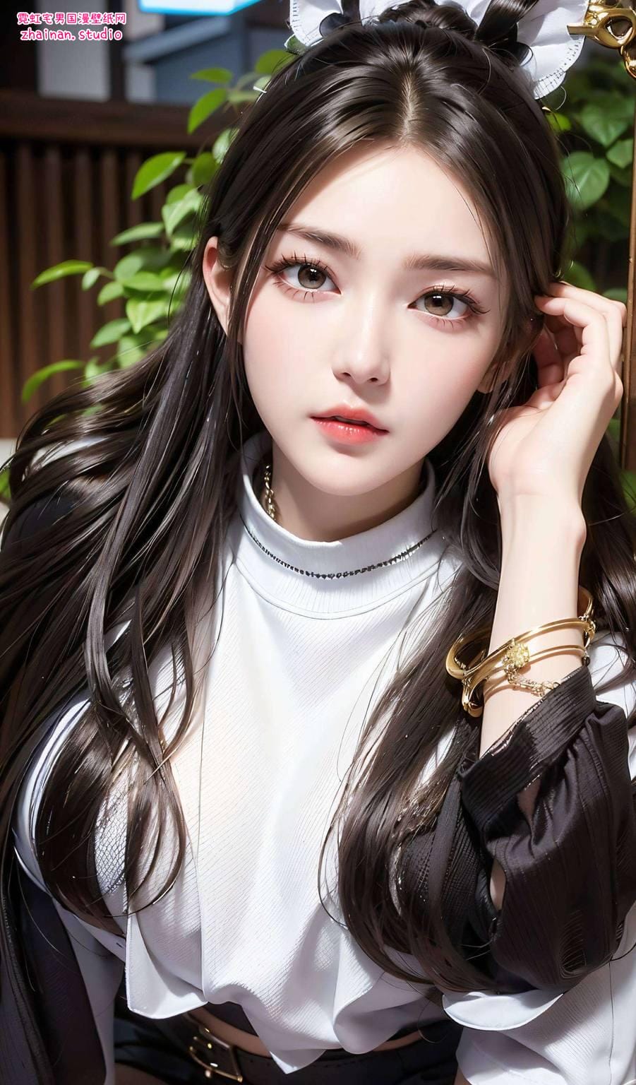 李寒衣问剑动漫壁纸：ai绘画国漫女主高清ai人物表情素材极简壁纸平板1920×1080