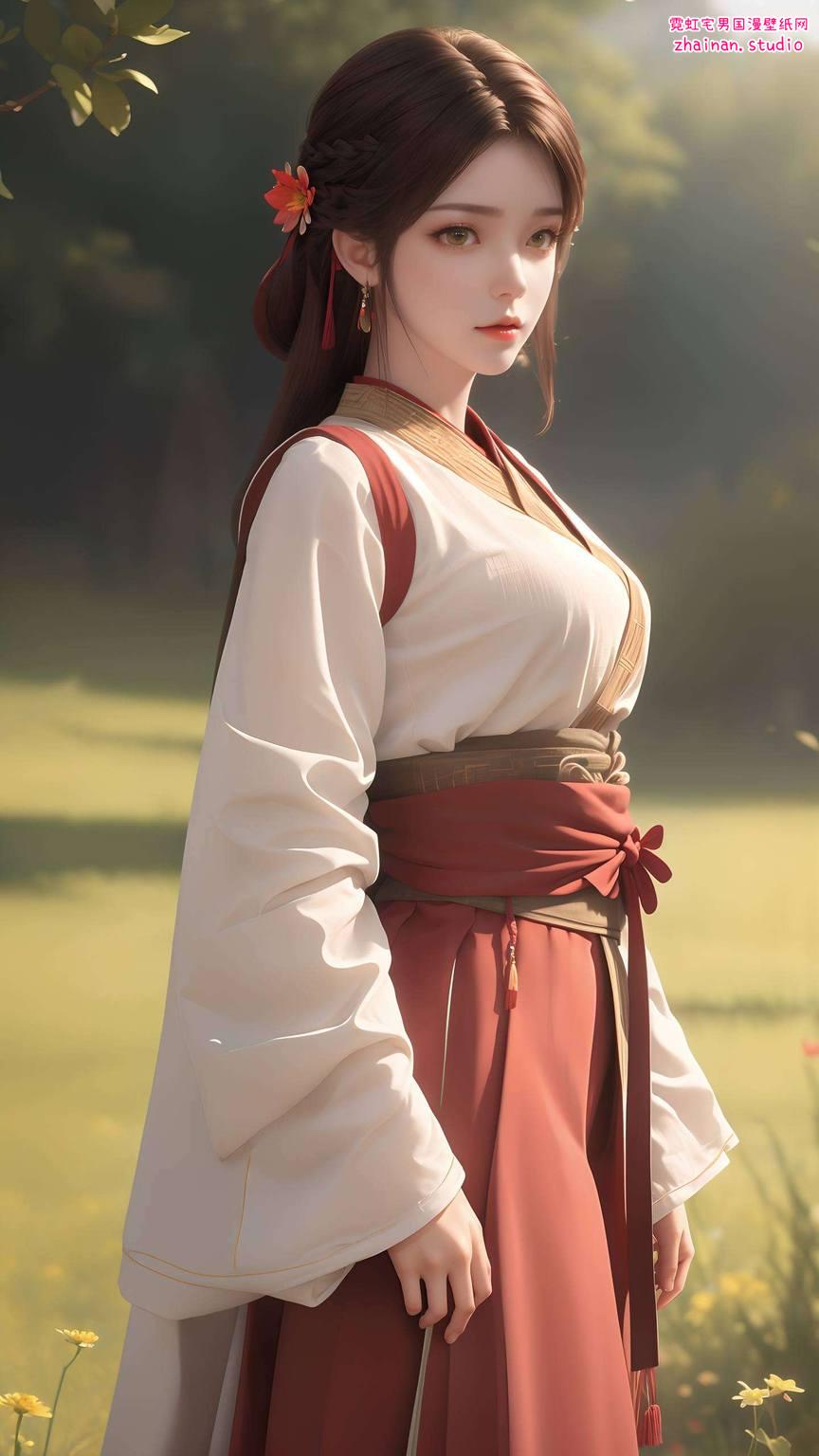 荒天帝火灵儿火桑树:国漫女主高清AI绘画与表情素材