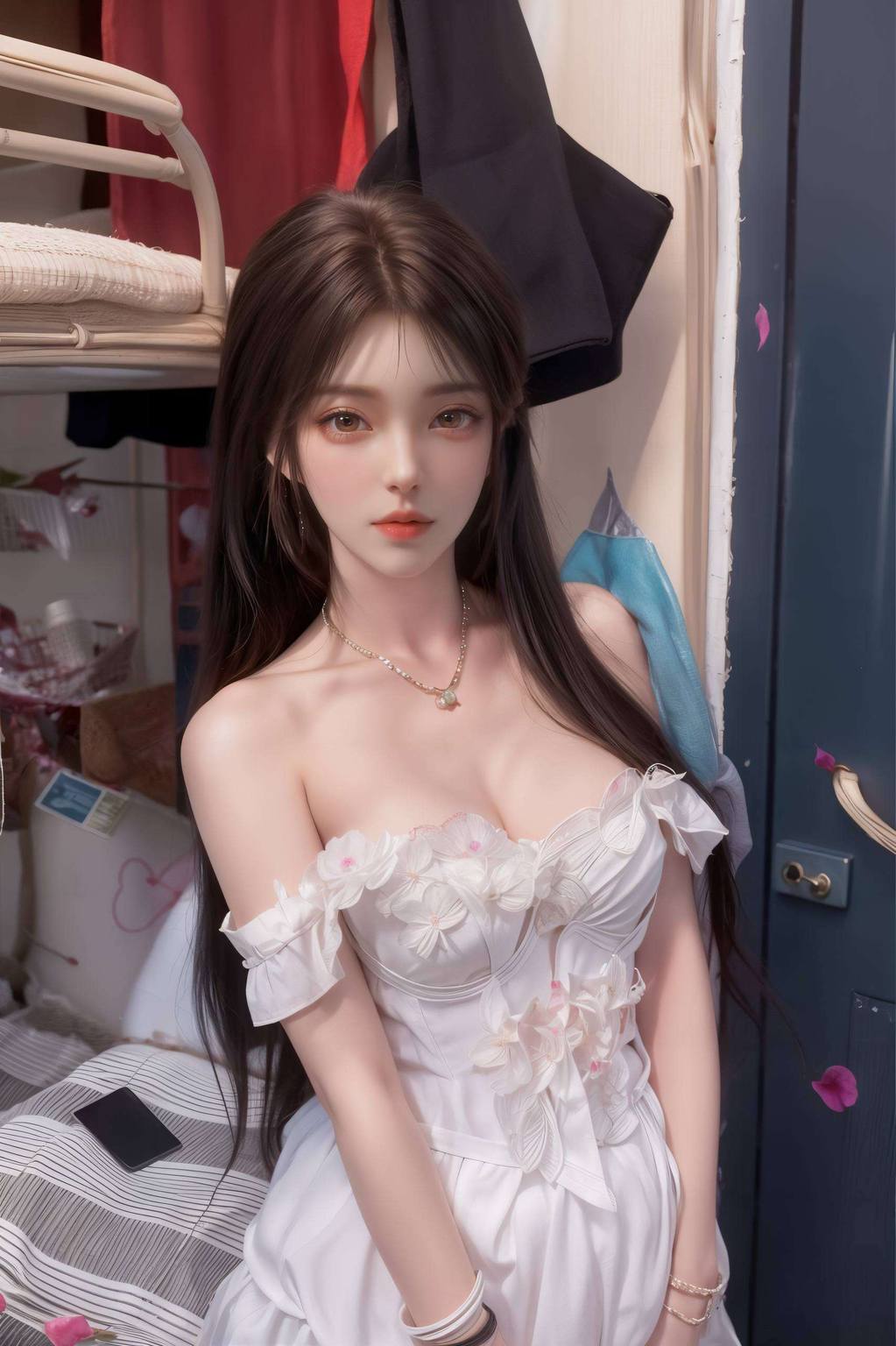 星空壁纸火灵儿:ai绘画国漫女主特写游戏壁纸电脑桌面背景