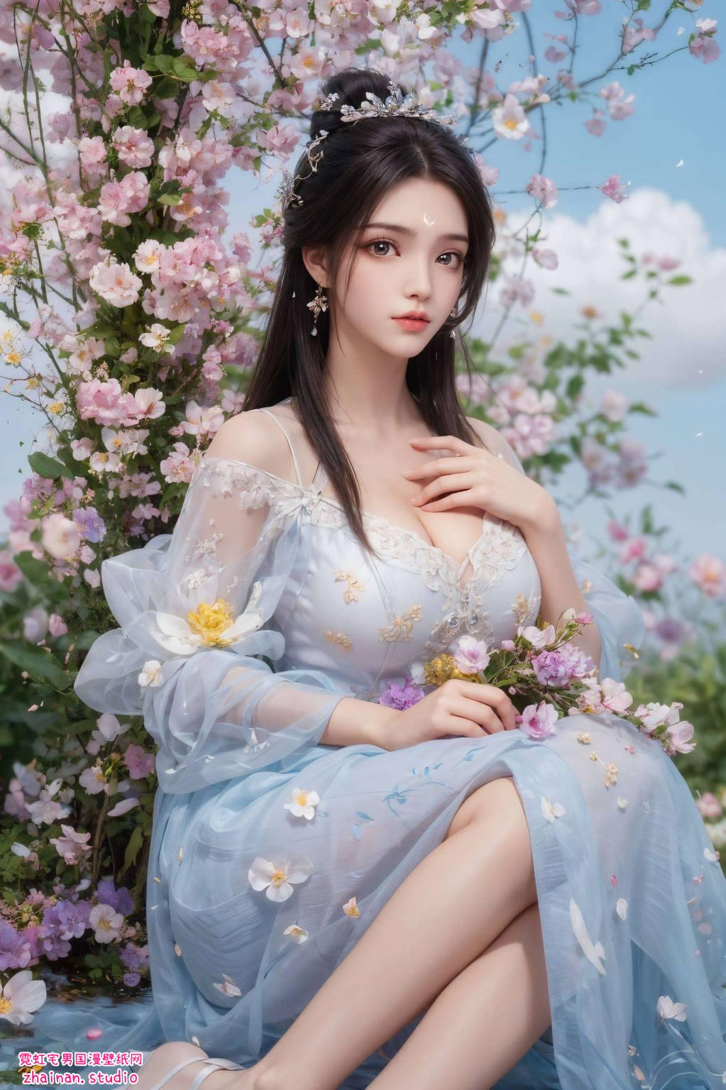 诛仙陆雪琪端游壁纸:AI绘画角色pose素材精细角色电脑炫彩壁纸