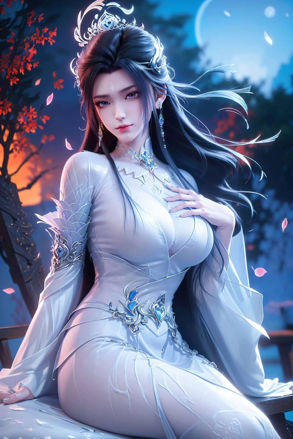 诛仙陆雪琪端游壁纸:AI绘画角色pose素材精细角色电脑炫彩壁纸
