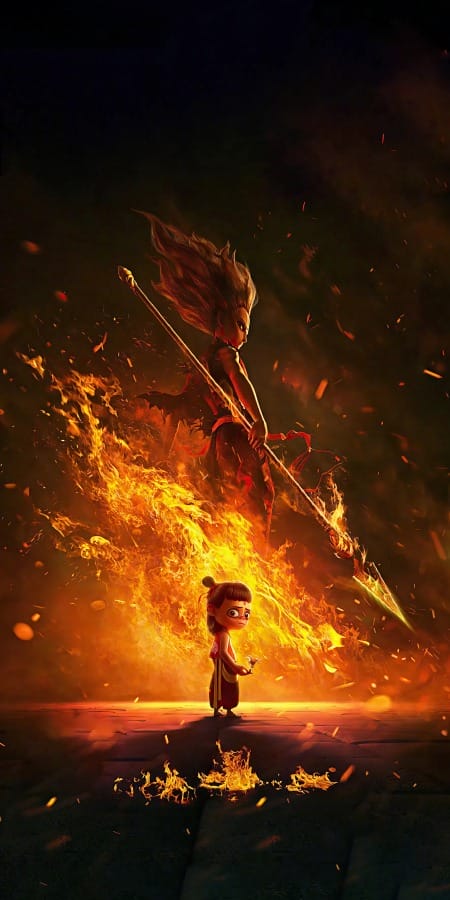 《哪吒之魔童降世》哪吒精美手机壁纸:童真与力量的奇幻碰撞