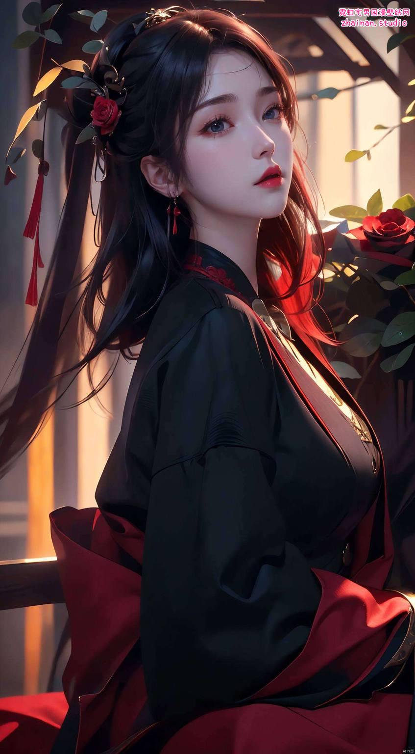 云韵写真壁纸:AI绘画人物动作参考图免费壁纸秀iPad背景图片