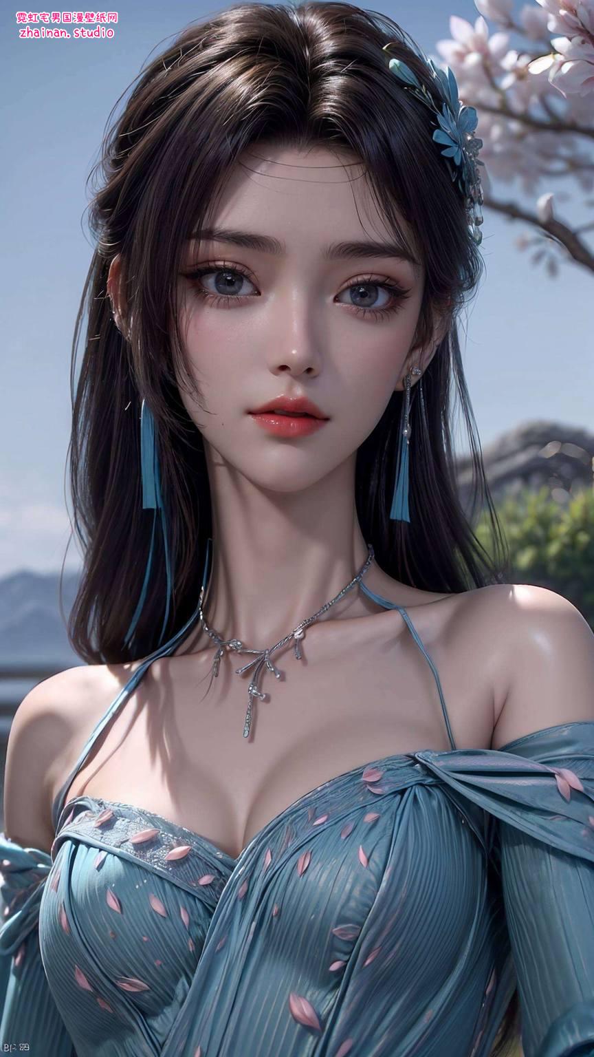 云韵写真壁纸:AI绘画人物动作参考图免费壁纸秀iPad背景图片