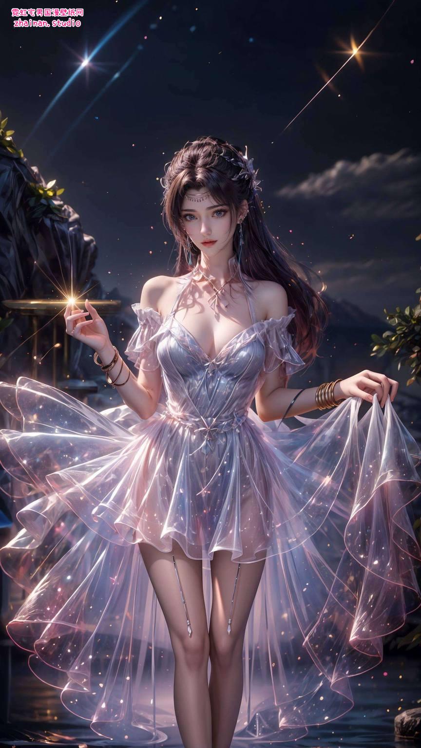 云韵写真壁纸:AI绘画人物动作参考图免费壁纸秀iPad背景图片
