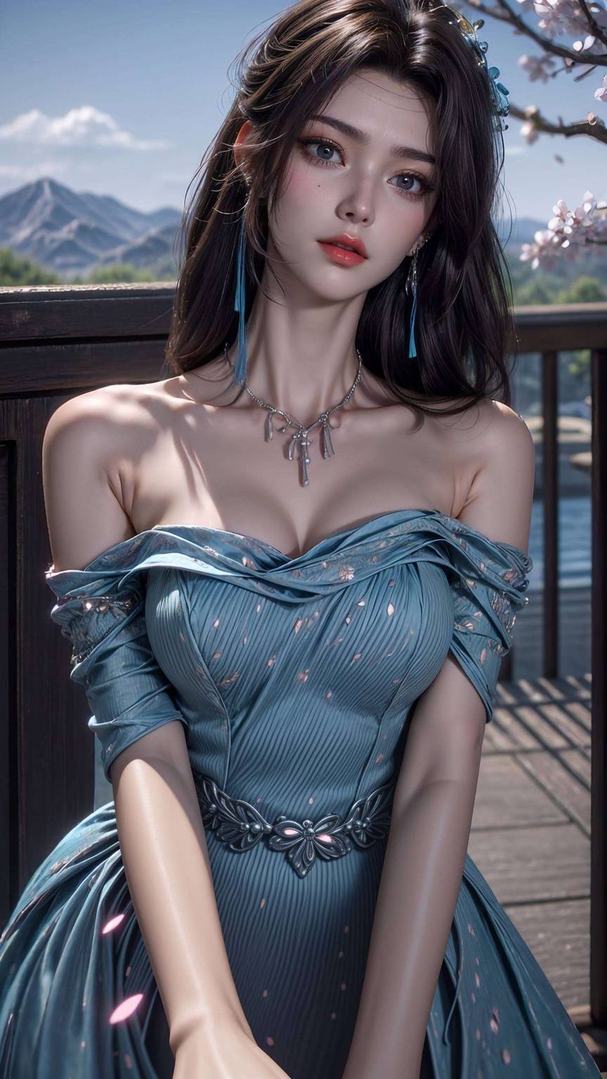 云韵写真壁纸:AI绘画人物动作参考图免费壁纸秀iPad背景图片