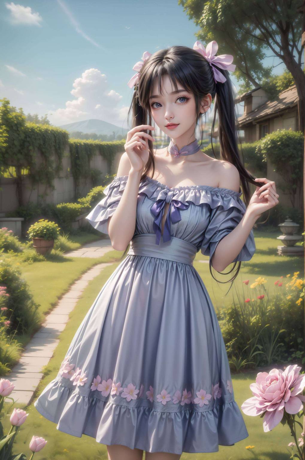 赵丽颖碧瑶高清壁纸:精美AI绘画国漫女主完美像素Win10粉色主题