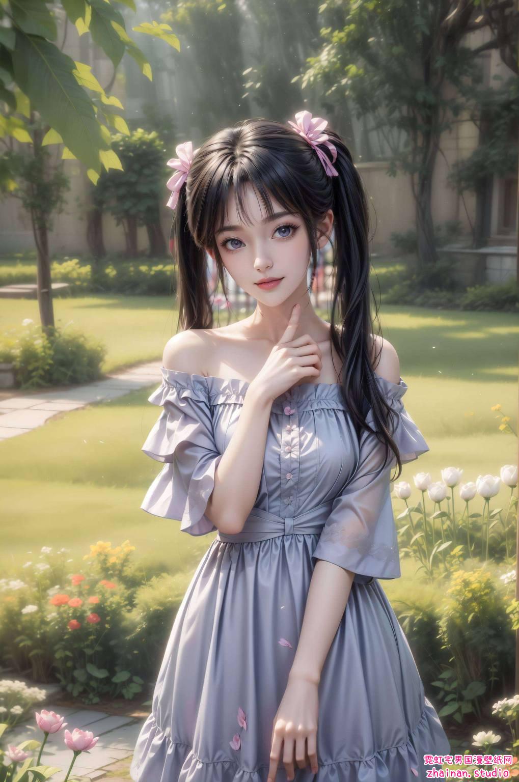 赵丽颖碧瑶高清壁纸:精美AI绘画国漫女主完美像素Win10粉色主题