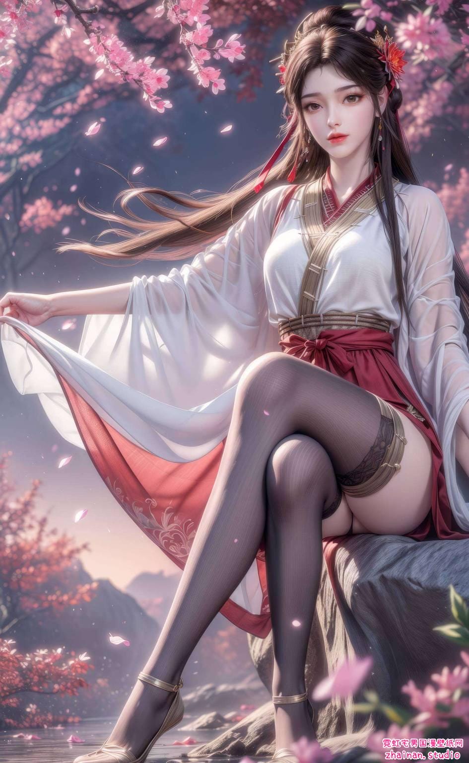 火灵儿哭的壁纸去水印:AI绘画人物动作参考图二次元壁纸iPhone炫彩壁纸