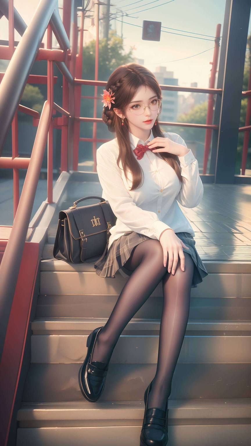 火灵儿哭的壁纸去水印:AI绘画人物动作参考图二次元壁纸iPhone炫彩壁纸
