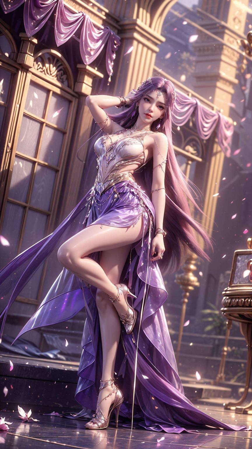 魔女云曦高清壁纸:AI绘画国漫女主与角色骨骼素材免费下载