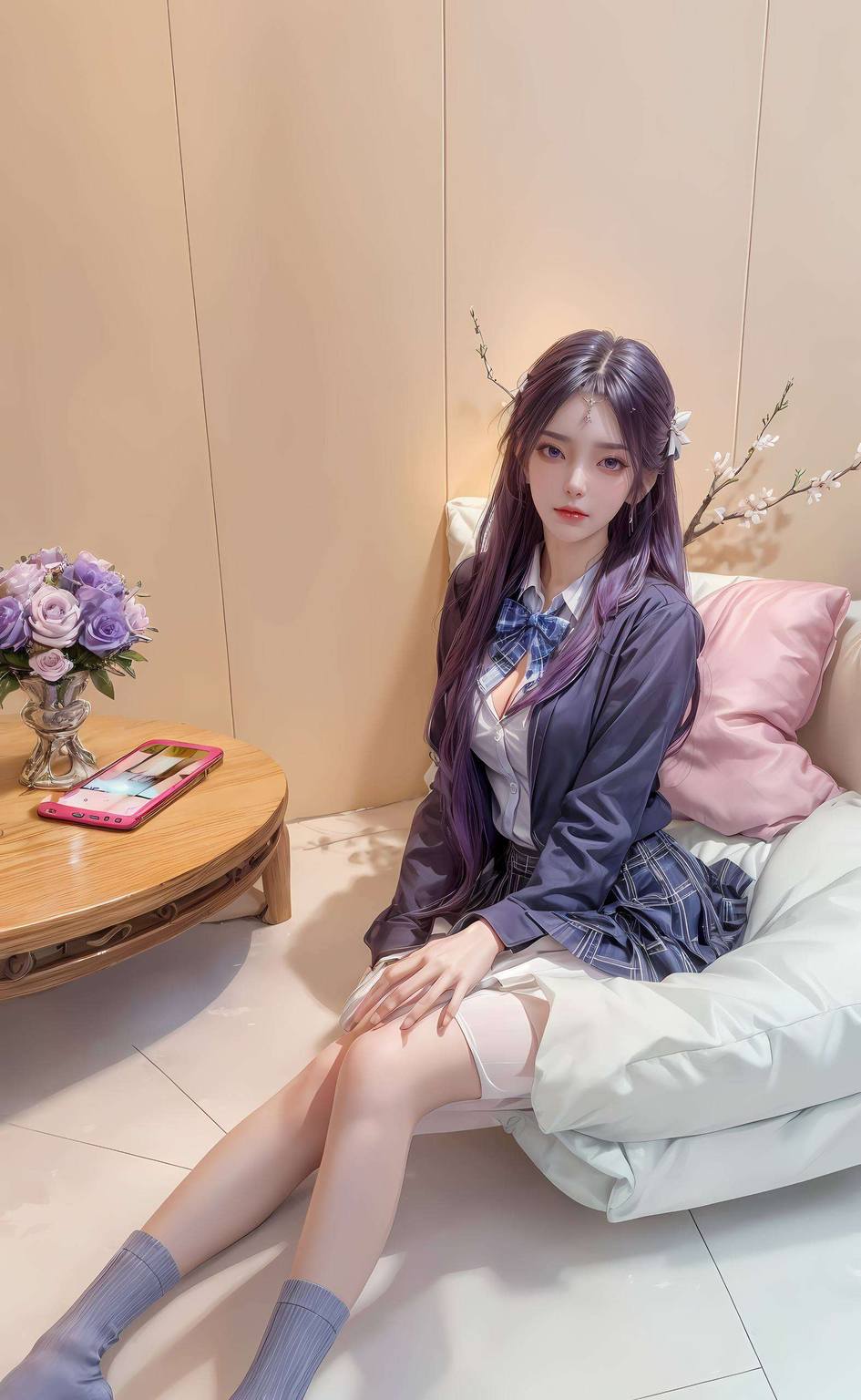 魔女云曦高清壁纸:AI绘画国漫女主与角色骨骼素材免费下载