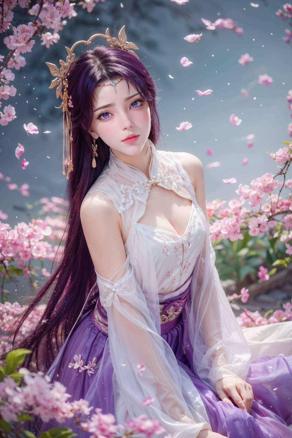 魔女云曦高清壁纸:AI绘画国漫女主与角色骨骼素材免费下载