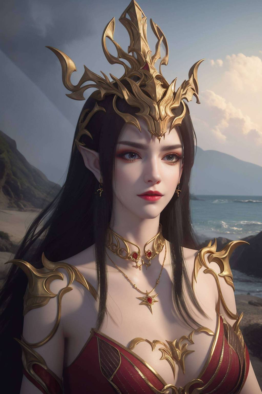 斗破美杜莎8k全屏AI绘画免费手机壁纸