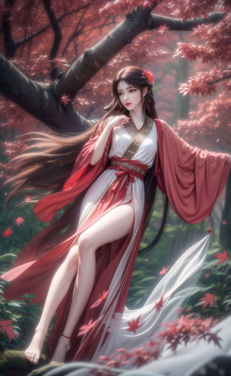 火灵儿壁纸头像动漫高清:AI绘画国漫女主与角色骨骼素材