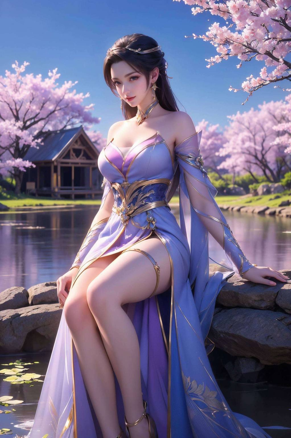 仙武传楚灵玉壁纸相框：AI绘画全屏姿势素材免费包