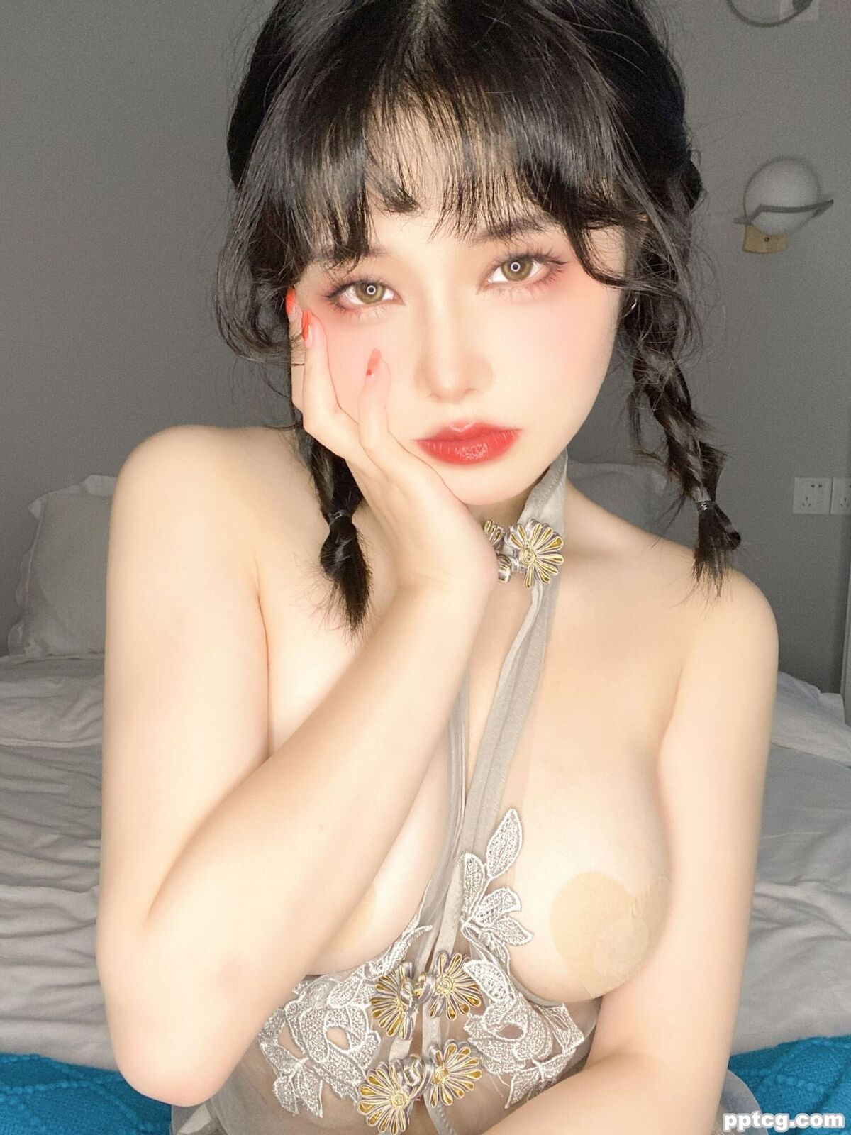 七月喵子 透明 灰撕袜-奈奈COS 七月喵子 透明 灰撕袜