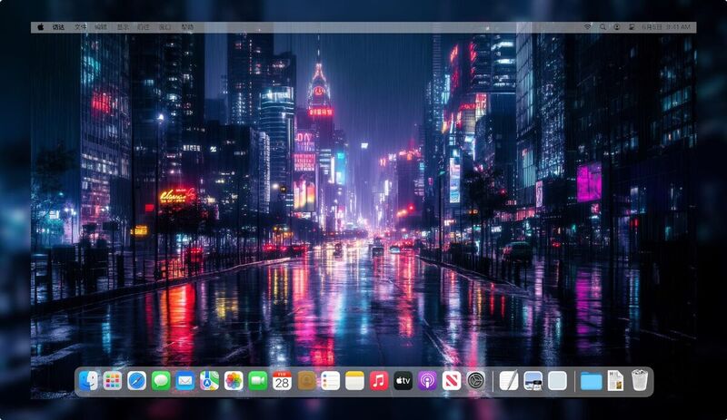 霓虹未来城：精美雨夜都市电脑壁纸-皮皮兔动漫