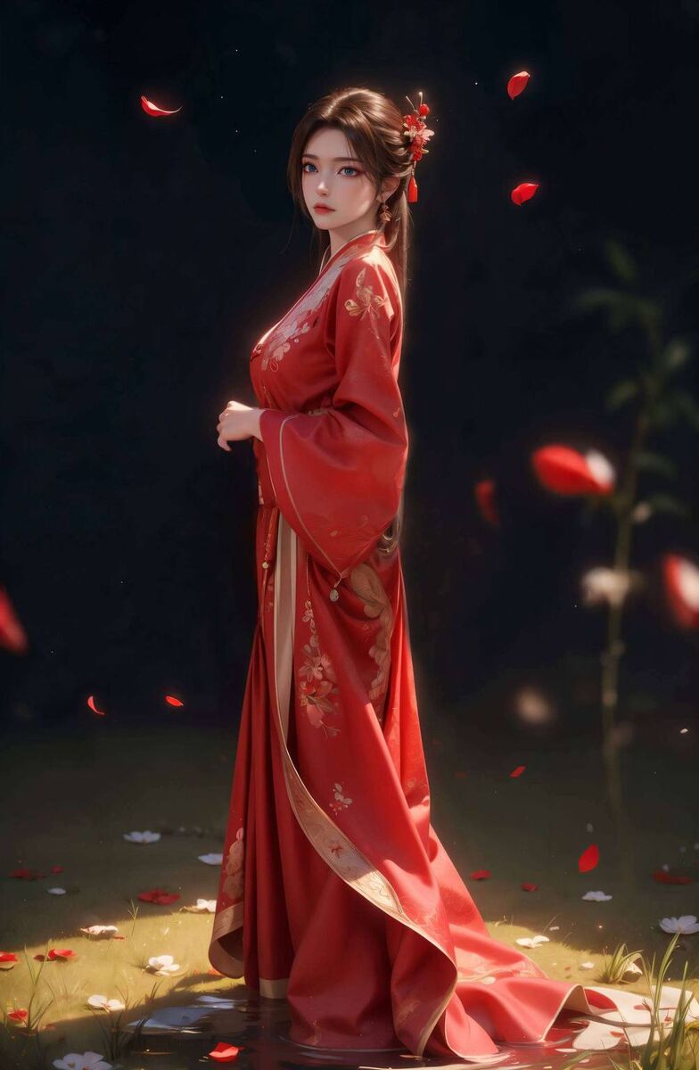 元龙蔷薇高清动态壁纸图片ai素材：超好看国漫女神ai游戏壁纸pc粉色