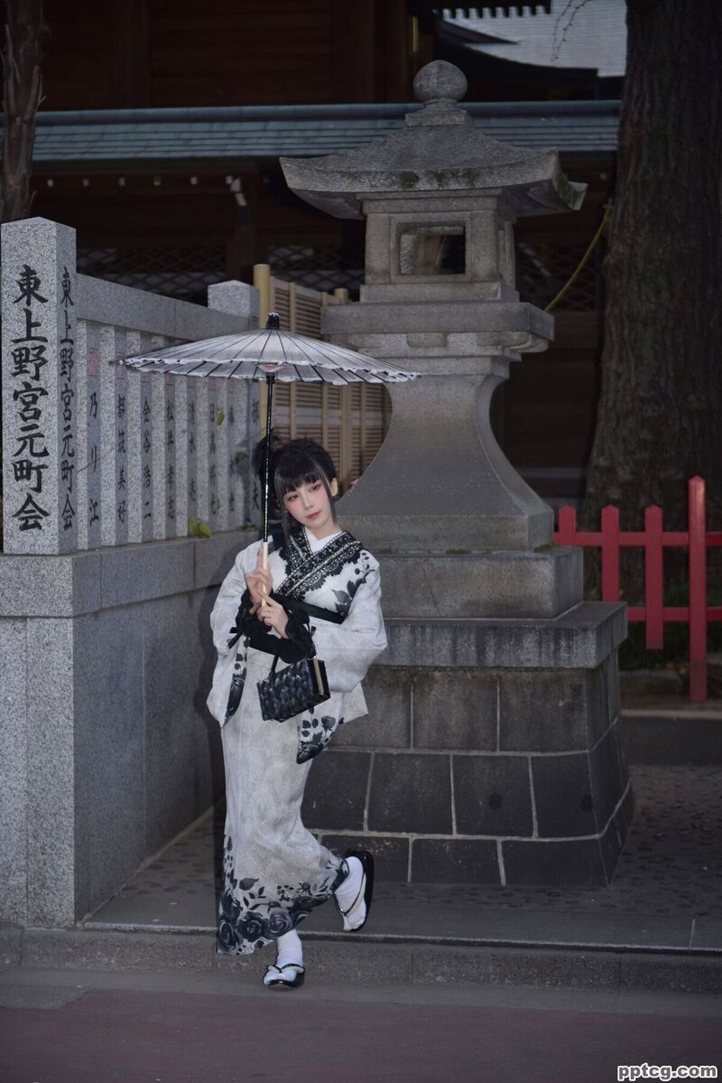 水淼aqua Black Lace Kimono-奈奈COS 水淼aqua Black Lace Kimono