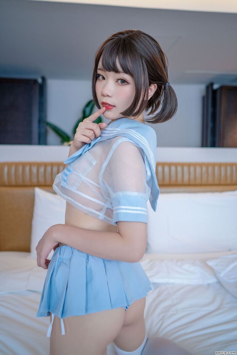 王胖胖u 蓝色水手透明分体-奈奈COS 王胖胖u 蓝色水手透明分体