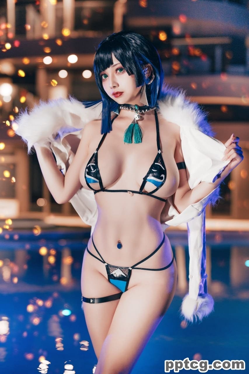 沖田凜花 原神  夜兰 COS写真套图-皮皮兔动漫