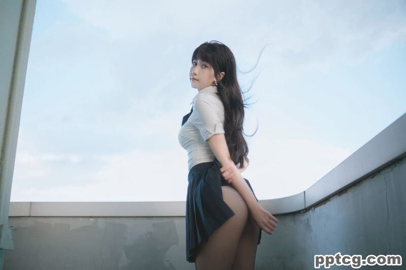 不呆猫 JK  学妹 户外