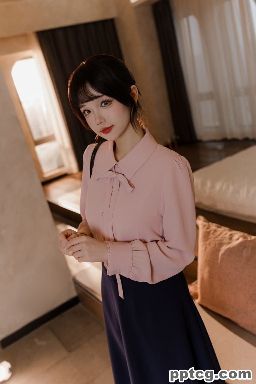 雪晴 粉藏青 通勤 长裙 OL-奈奈COS 雪晴 粉藏青 通勤 长裙 OL