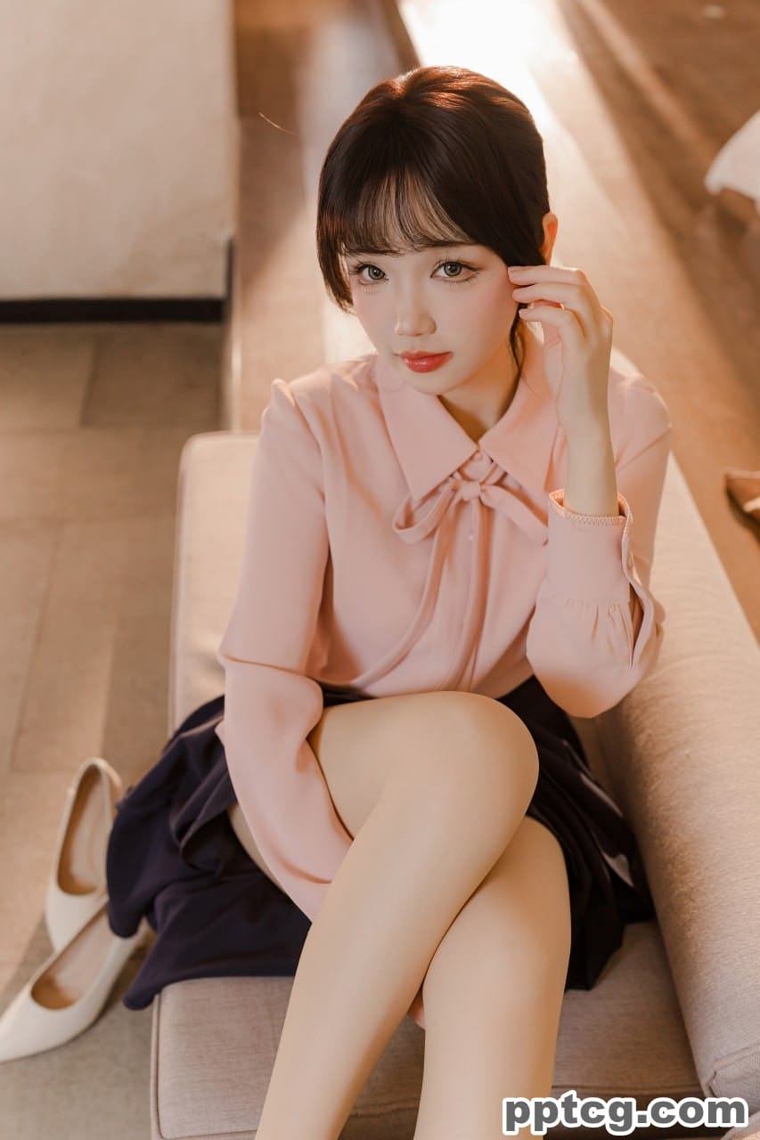雪晴 粉藏青 通勤 长裙 OL-奈奈COS 雪晴 粉藏青 通勤 长裙 OL