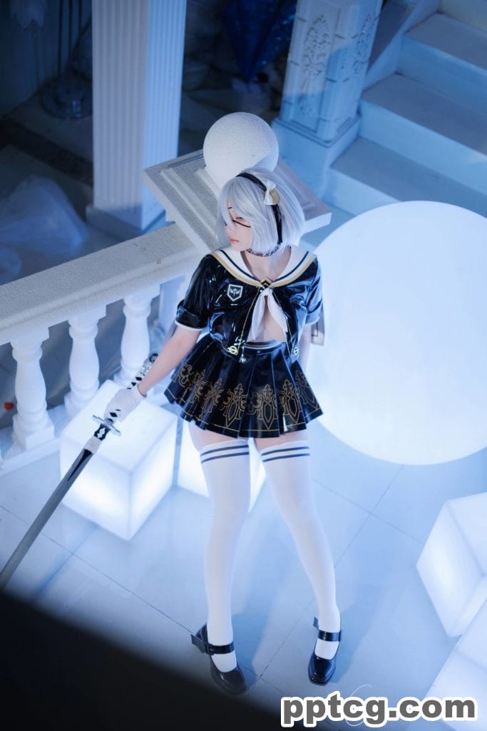 Cien 2B JK School Uniform  NieR  Automata COS写真图集-皮皮兔动漫