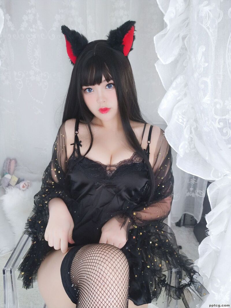 白烨 黑系猫咪少女-奈奈COS 白烨 黑系猫咪少女