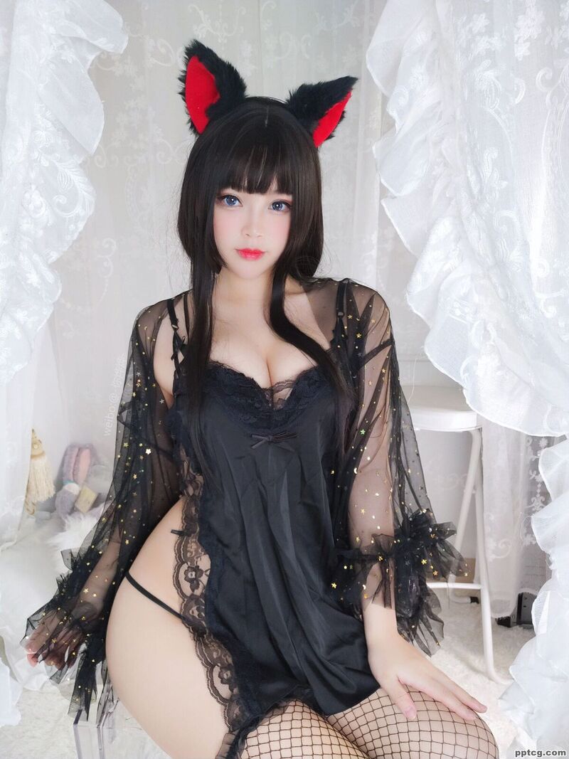 白烨 黑系猫咪少女-奈奈COS 白烨 黑系猫咪少女