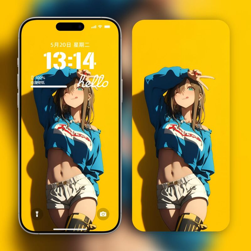活力动漫少女 2K 手机壁纸 – 必应精选时尚清新风-皮皮兔动漫
