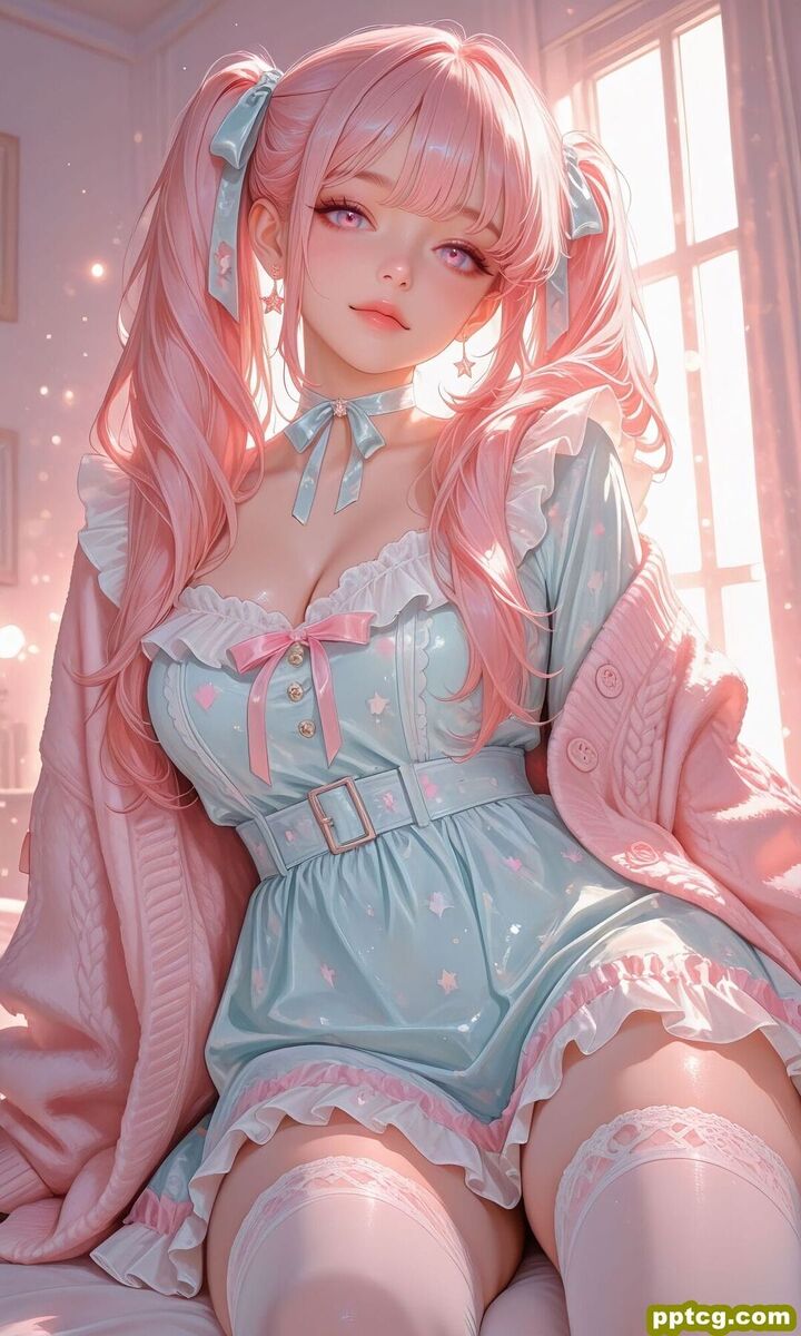 甜美少女系列 二次元 美女 粉色发 高清