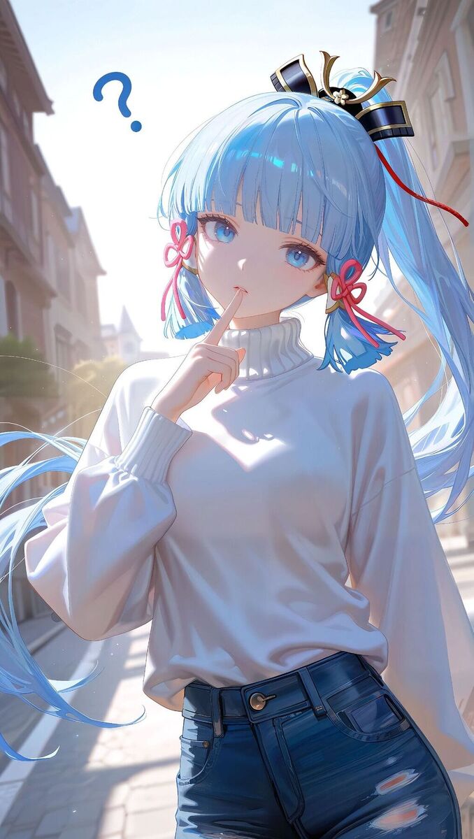 原神 甘雨 八重神子 梦见月瑞希 神里绫华 想尝尝我的口红？