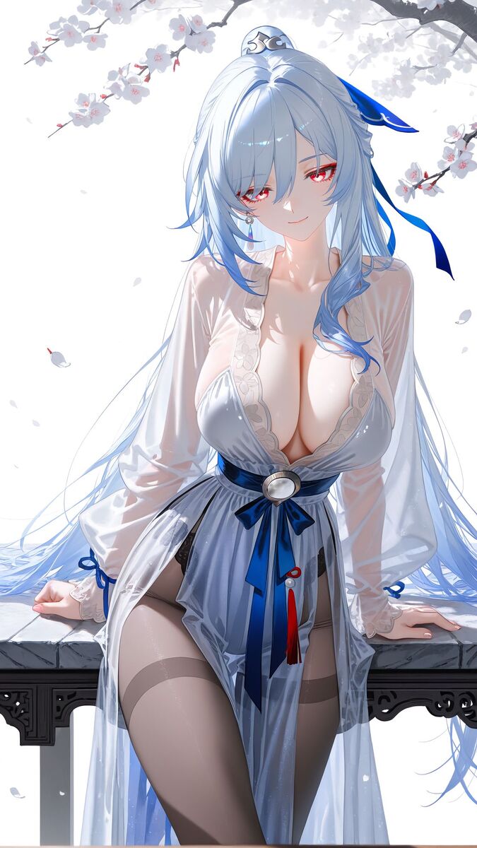 汉服黑丝的镜流 崩坏星穹铁道 镜流 美图壁纸