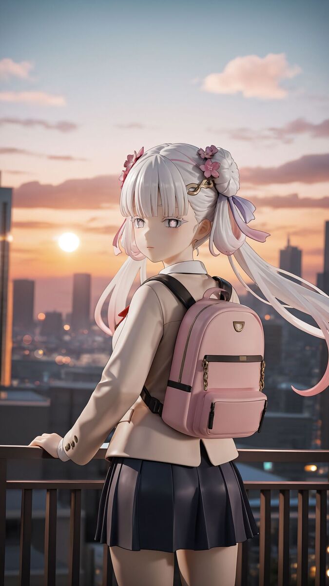 小小个的今汐也是个学生啦，萝莉 游戏角色少女壁纸
