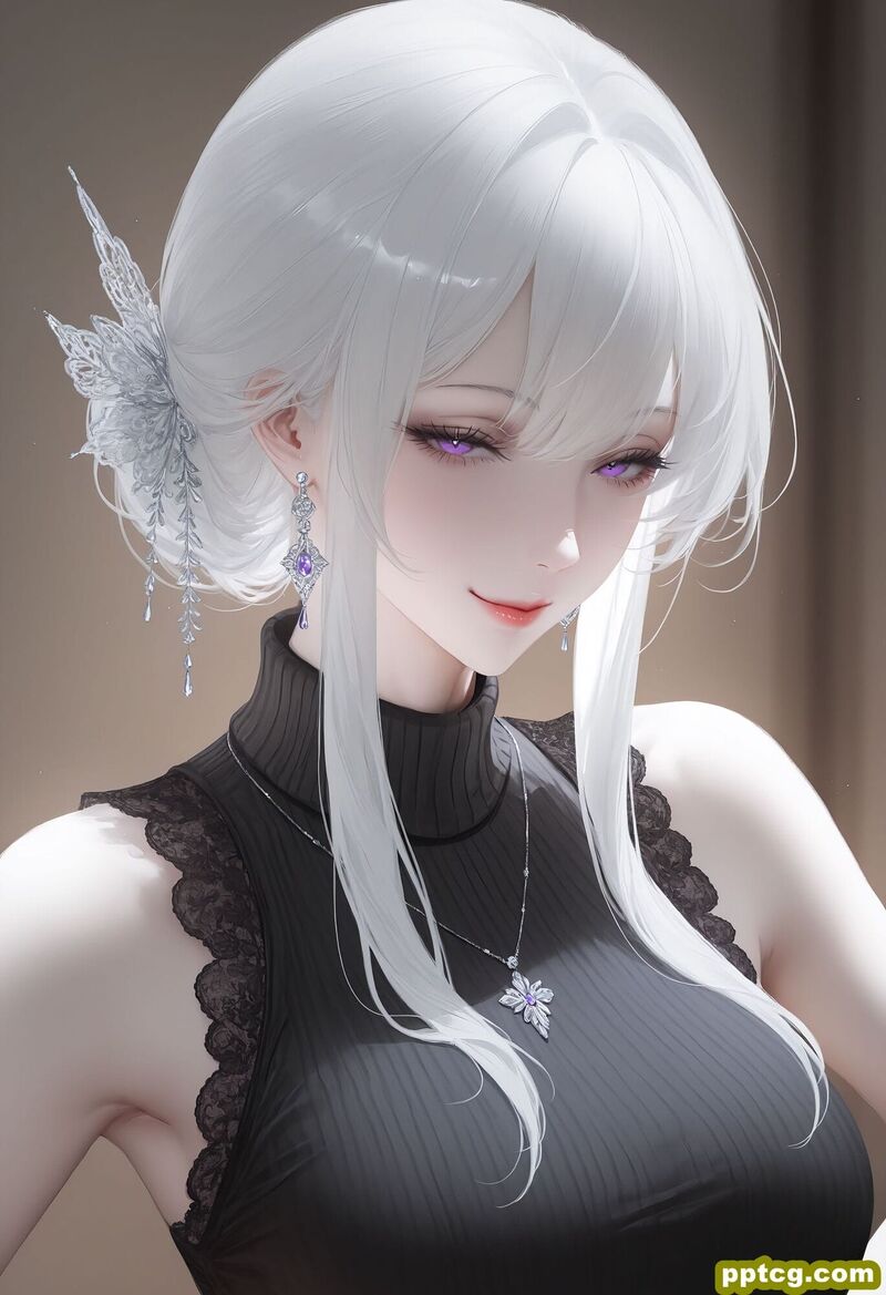 服装灵感 二次元 白毛 人妻穿搭 ai绘画生成