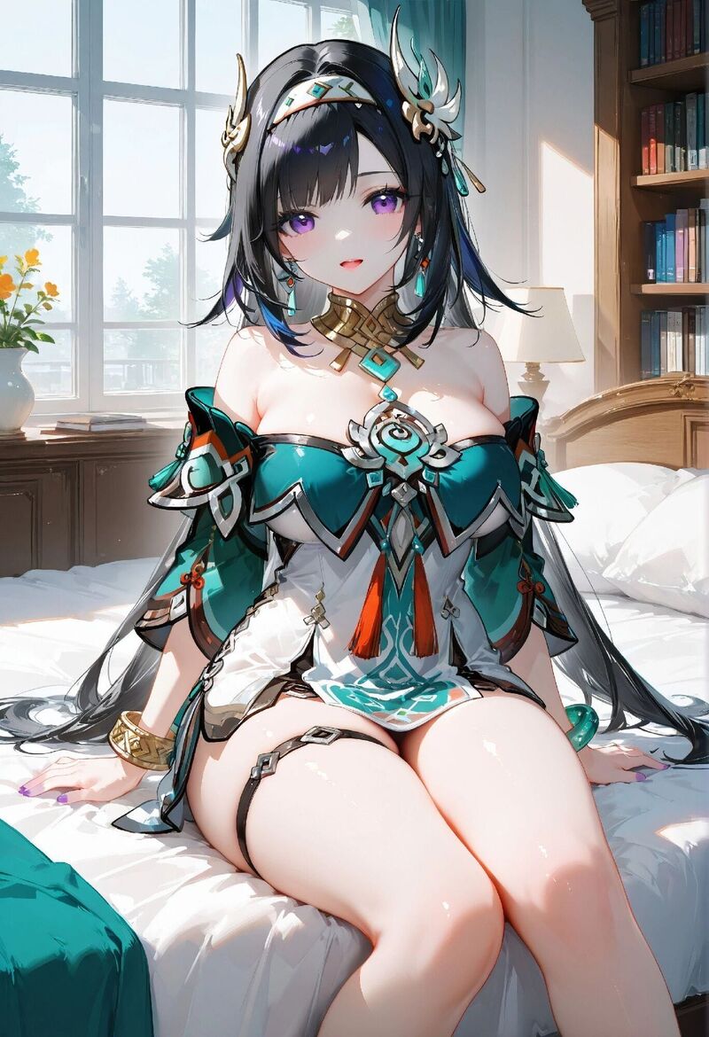 二次元少女 大长腿【原神 蓝砚】美图收藏分享