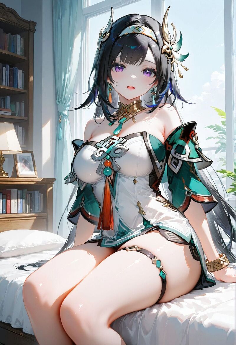 二次元少女 大长腿【原神 蓝砚】美图收藏分享