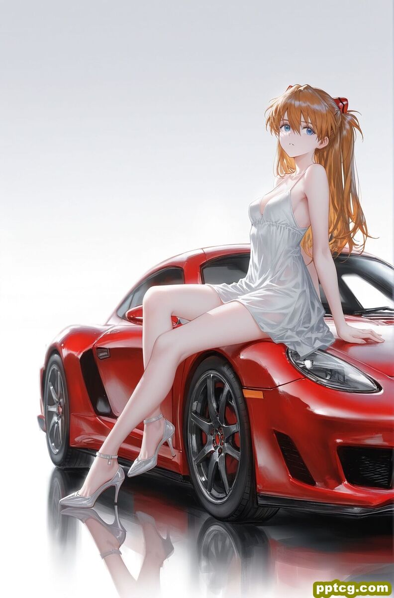 变装的明日香 新世纪福音战士 立绘 二次元少女 AI绘画-皮皮兔动漫