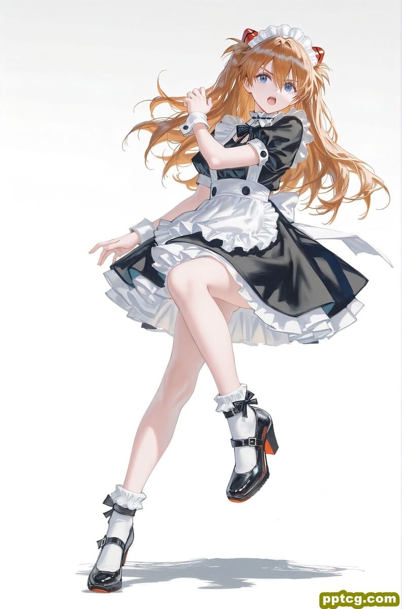 变装的明日香 新世纪福音战士 立绘 二次元少女 AI绘画
