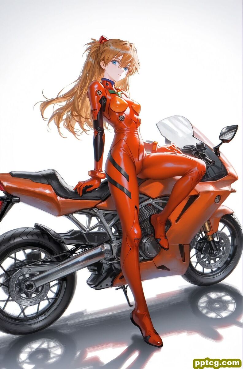 变装的明日香 新世纪福音战士 立绘 二次元少女 AI绘画