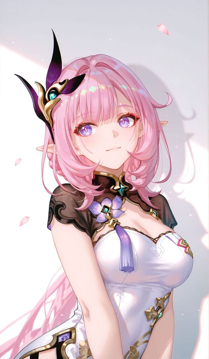 爱莉希雅旗袍 二次元少女 全屏高清壁纸 ai绘画-皮皮兔动漫