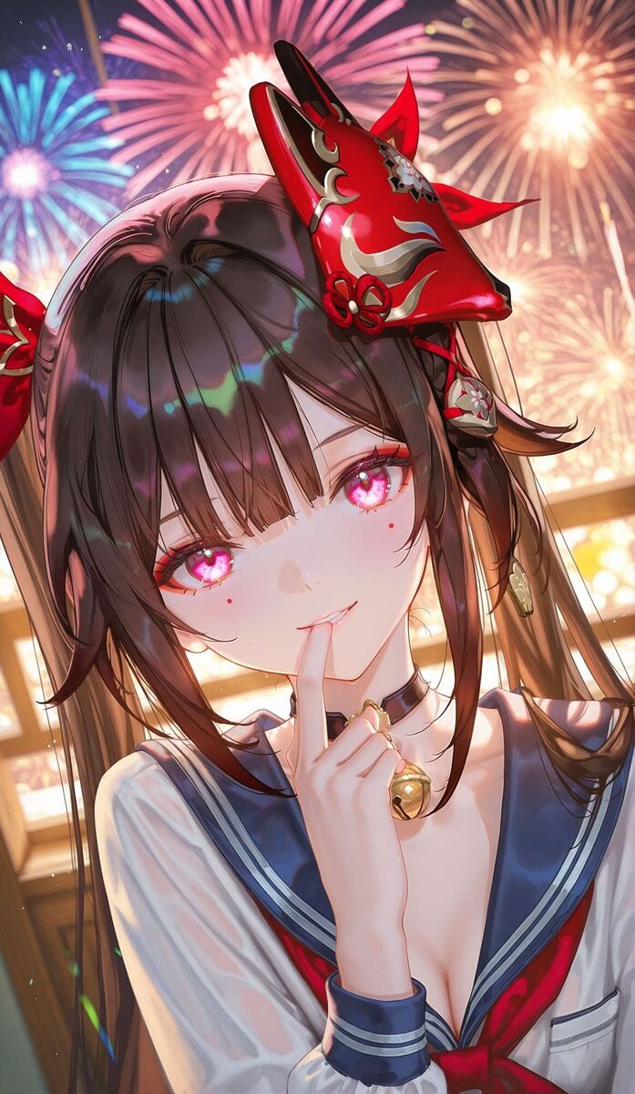 花火水手服 崩坏星穹铁道 ai二次元壁纸 烟花